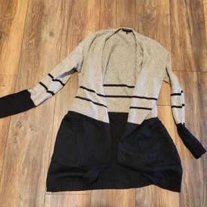 Beige & Black Thick Cardigan